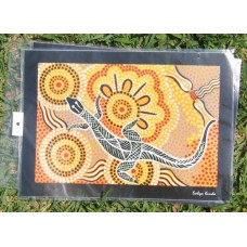 Aboriginal Art Print, Goanna People, A4