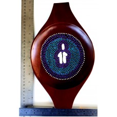 Wooden Bowl Aboriginal Dot Art Painted