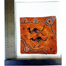 Contemporary Art Painting on Canvas - Two Kangaroos
