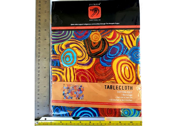 Aboriginal Art Tablecloth - Rectangle - 2.4 x 1.4 m