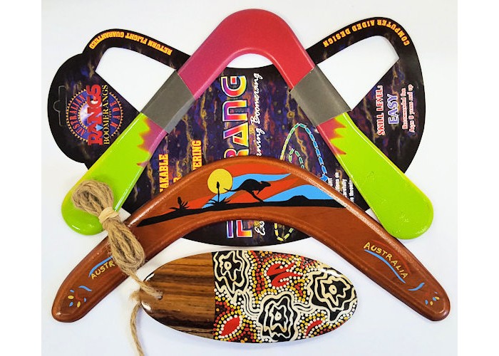 Bullroarer Gift Set #3 - Small Bullroarer and Two Returning Boomerangs