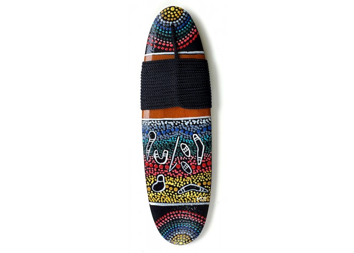 Aboriginal Bullroarer - Dot Art