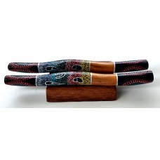 Clapsticks Aboriginal Dot Art