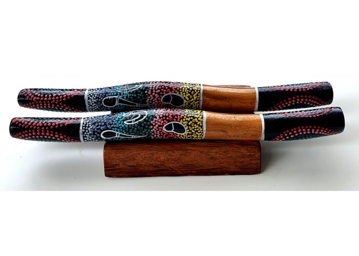 Clapsticks Aboriginal Dot Art Clapsticks Aboriginal Dot Art